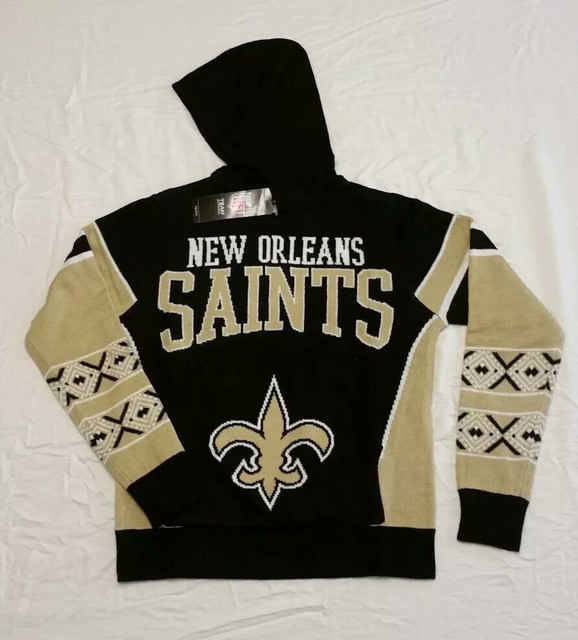NEW ORLEANS SAINTS NFL Sweater Ugly Christmas Hoodie, YOUTH XL, CH 18 -NWT | eBay