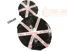 65mm White UPVC Plastic Trim Cloaking Fillet Window Bead - Length 1m - 5m COILED