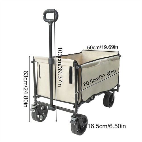 Heavy Collapsible Camping Wagon Trolley Cart Storage Outdoor Garden Cart Trolley - Picture 14 of 16