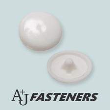WHITE POZI PLASTIC SCREW CAP COVERS PUSH FIT PLUSTOP FOR 6G & 8G SCREWS