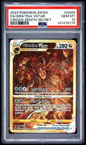 PSA 10 GIRATINA VSTAR GG69/GG70 | Sword Shield Crown Zenith Secret Pokemon Card