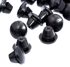 1/4" Hole Silicone Rubber Bumper Feet Ridged Push-In 7/16" OD Fits 1/16" Panels