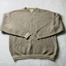 Vintage Woolrich Mens Heather Beige Crew Neck Classic Pullover Sweater Size XL