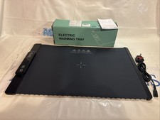 Foldable Electric Food Warming Tray 300W 5 Temp Modes Timer Grey (Tested)