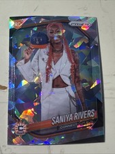 2025 Panini Prizm WNBA Saniya Rivers Cracked Ice Variation #150 Sun