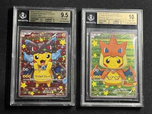BGS 9.5/BGS 10 SEQUENTIAL Charizard Poncho Pikachu Holo 207/XY-P 208/XY-P Promo