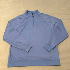 FootJoy FJ 1/4 Zip Pullover Blue Solid Mid Layer Performance - Men s Large