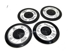 Silver Labels Quality Vinyl Record Coasters, Retro Music, Random Pick Set Of 4