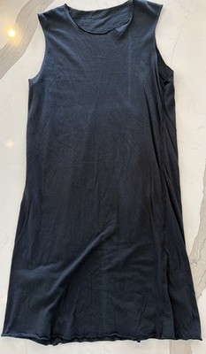 Lucien Pellat Finet Black Sleeveless Shirt Dress Women Size Large Made In Italy