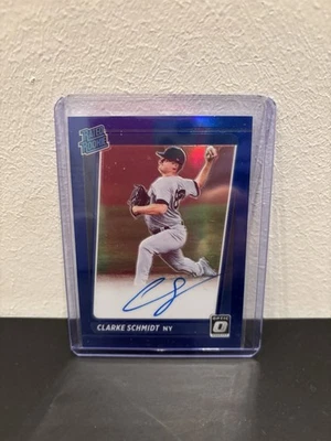 2021 Panini Donruss Optic #RRS-CS Clarke Schmidt Rated Rookie Auto /75 - Bild 1 von 2