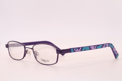 NEW FLEXON KIDS SAFARI PURPLE TEAL AUTHENTIC DESIGNER EYEGLASSES 47-18