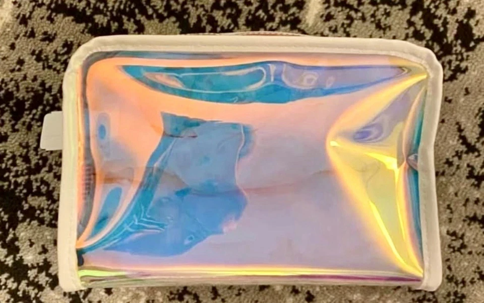 Bolsa cosmética Bath & Body Works rosa irredescente bolsa de maquiagem bolsa de higiene 8"x4"x5" - Imagem 4 de 4