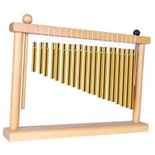  Sound Healing Chimes Instrument Meditation 20 Note Chime Table Top Bar Gold
