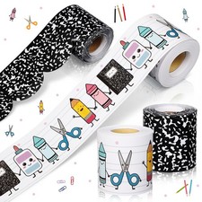 2pcs 66ft Back to School Bulletin Board Borders Decorations Composition Noteb...