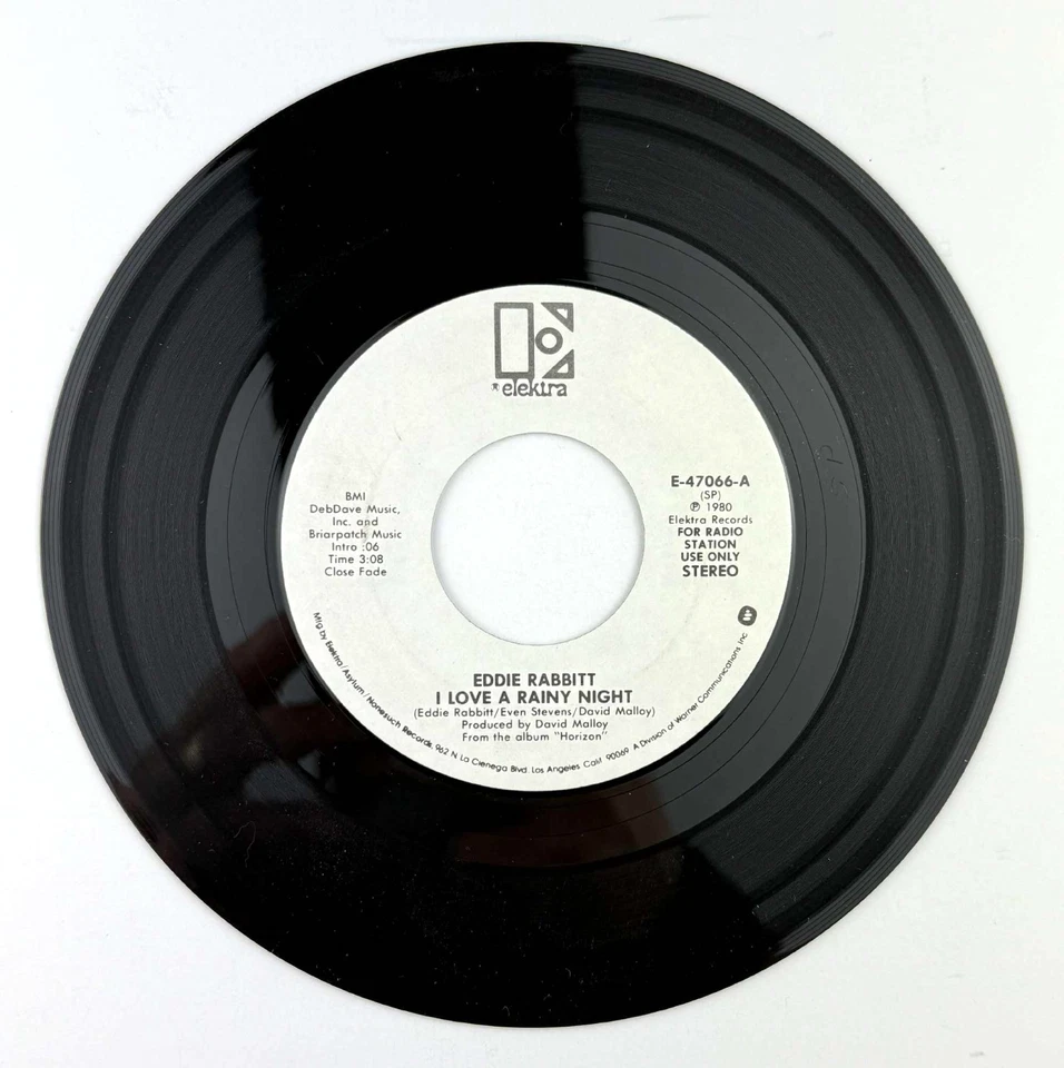 Eddie Rabbit I Love A Rainy Night Promo 45 RPM 7" Single DJ Copy Stereo Mono - Image 3 of 4