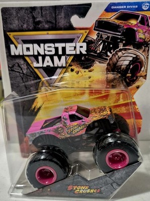 Monster Jam 2025 Series 43 Stone Crusher Truck Pink Danger Divas Spin Master
