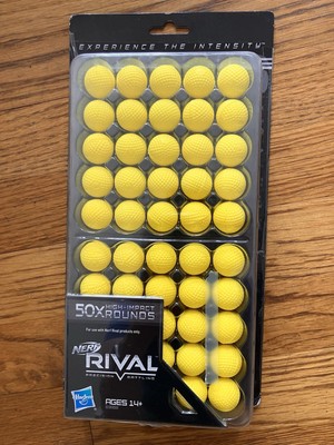 NERF Rival 50x High Impact Rounds Yellow Ammo Bullets NEW