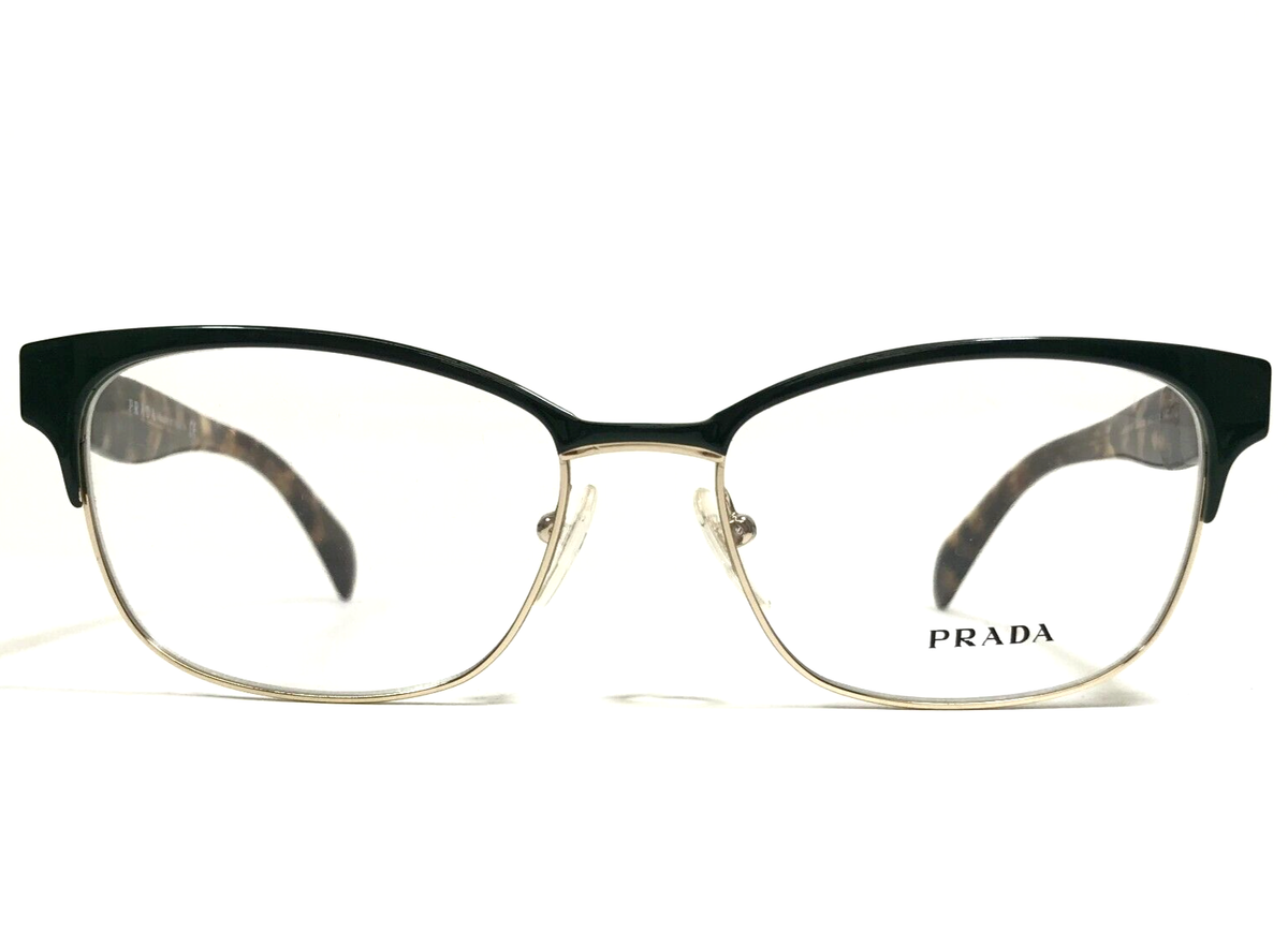 Prada VPR 65R Square Eyeglasses Tortoise Brown UE0-101‎ 53-16 140 Prada Eyeglasses VPR 13X 548-1O1 Olive Havana Square Frame  main image 3