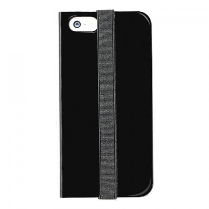 ETUI FOLIO A RABAT iPHONE 5 5S SE KENZO FOLIO COVER NOIR TEXTURE GLOSSY (TPU) - Photo 2/4