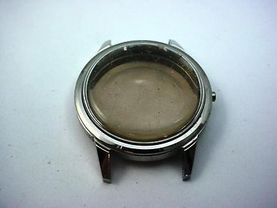 Gruen Vintage Mens Silver Tone Id 27.3mm Watch Case Crystal Dust Case Case Back