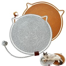 Cat Scratching mat Natural Cotton Rope Cat Scratching Pad, Large Size Cat Bed...