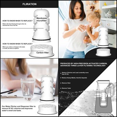 Water Pitcher Filter Replacement for LifeStraw Pitchers