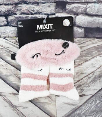 Mixit Sock & Eye Mask Set Black / Pink