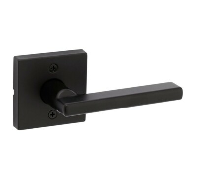 Kwikset Halifax Matte Black Steel Passage Lever with MICROBAN | eBay