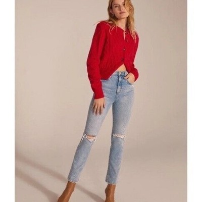 Favorite Daughter The Valentina Super High Rise Cigarette Ankle Jeans Malibu 29