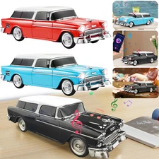 Retro Ride Bluetooth Portable Speaker w/ LED Light USB/TF/FM Radio Loud Sound