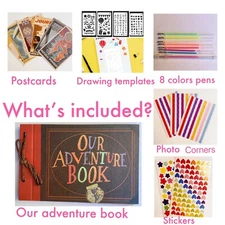 Our Adventure Book Pixar Up DIY Scrapbook Travel Memories Photo Album handmade