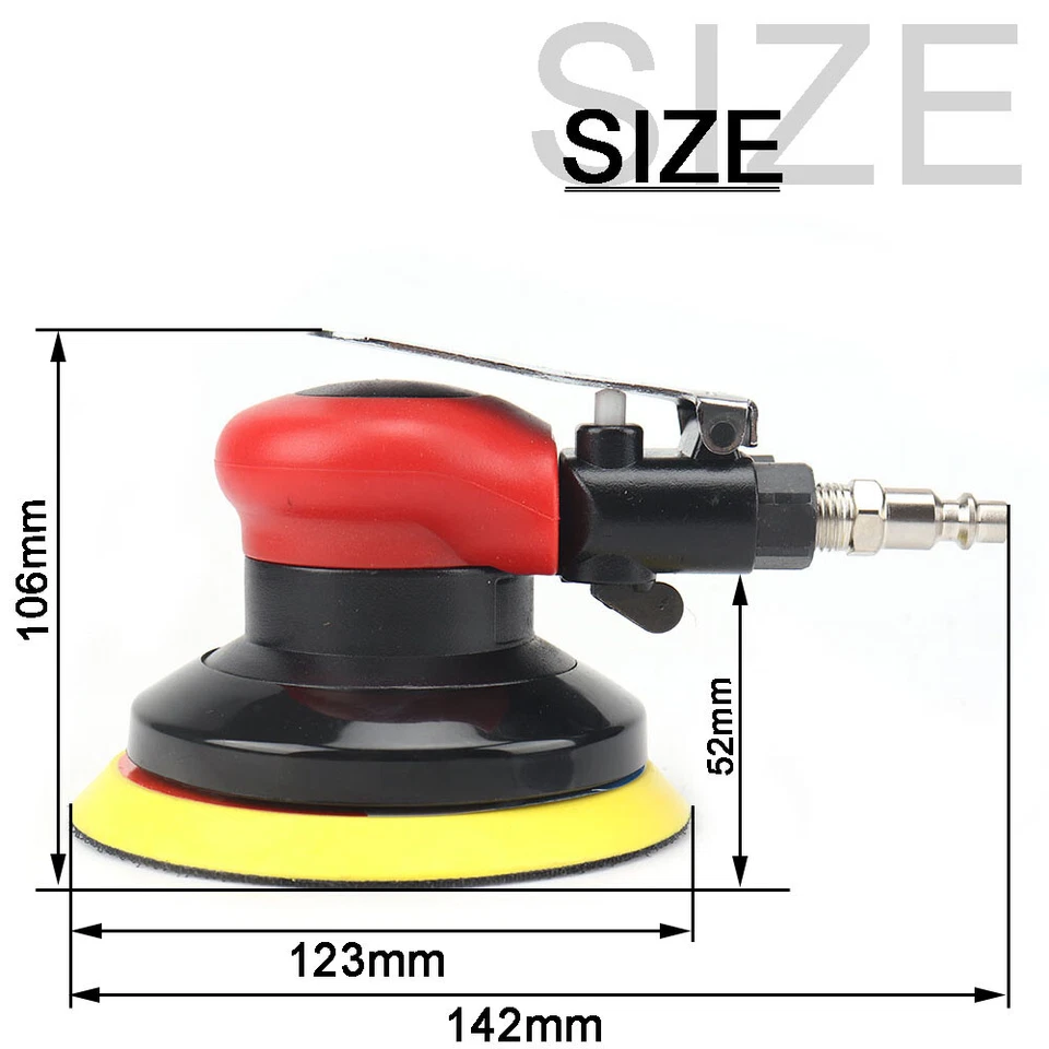 5"6" Air Random Orbital Palm Sander Auto Body Orbit Pneumatic Sanding Machine - Image 2 of 4