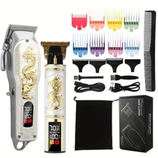 Hair Clipper and Trimmer Set Barber Clippers Set for Men, Professional Kit Beard