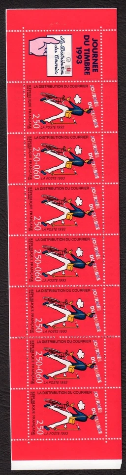 TIMBRES FRANCE 1993 CARNET JOURNÉE DU TIMBRE LA DISTRIBUTION DU COURRIER - Photo 1/1