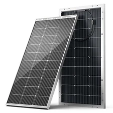 Open Box-HQST Bifacial 100w  12v 9BB Monocrystalline Solar panel for Battery