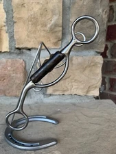 Vintage Shank Snaffle Bit Daryl Davis handmade 5" sweet iron mouth copper inlay