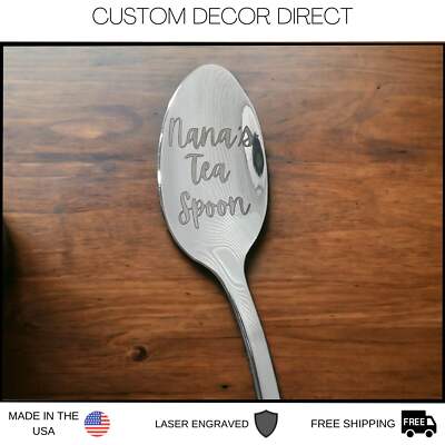 Custom Spoon, Personalized Tea Spoon, Table Spoon, Custom Name Spoon, Engraved C