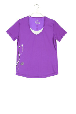 Unlimited Shirt Sport Fitness Workout Two Tone Layer Look S orchid