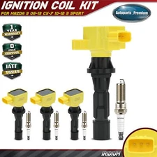 4x Ignition Coil & 4x Iridium Spark Plug Kit for Mazda 3 Sport CX-7 L3G218100A9U