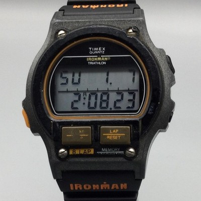 TIMEX IRONMAN TRIATHLON 腕時計 ビンテージヴィンテージ Vtg Timex Ironman Triathlon Mens Watch 34mm BROKEN INDIGLO 8 Lap