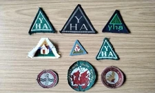 Vintage Youth Hostel Association Fabric Badges x 9