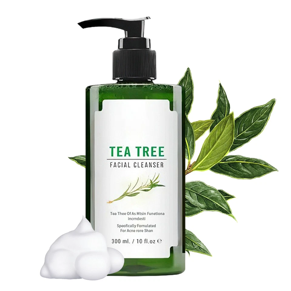 Tea Tree Facial Cleanser Gentle 300ml Green Tea Face Wash Soothing Face Wash  - Image 3 of 4