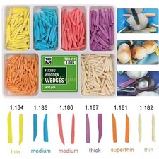 400 Dental Wooden Wedges Restoration Interdental Contoured Wood Wedge Disposable