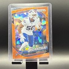 Greg Rousseau 2025 Panini Prizm  Orange Cracked Ice #179 buffalo bills nfl