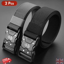 Waist belt Men Tactical Release Work Army Black Nylon Military Webbing Quick new