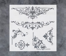 Ornate Damask Wall Art Reusable Plastic Stencil - StencilAir