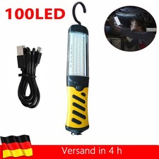 Mit Magnet 100 LED KFZ Arbeitsleuchte Akku Werkstattlampe Handlampe Stablampe