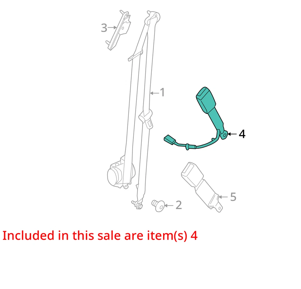 Hebilla de conductor con cubo delantero para cinturón de seguridad para 13-18 C-MAX 10258175 Foto 4 de 4