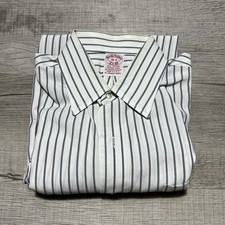 Brooks Brothers Button Down Shirt 16-2 Striped Classic Fit Mens EUC