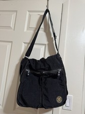 Kipling Black Nylon Laptop Messenger Bag Cros...